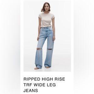 Zara High Rise Full Length Jean